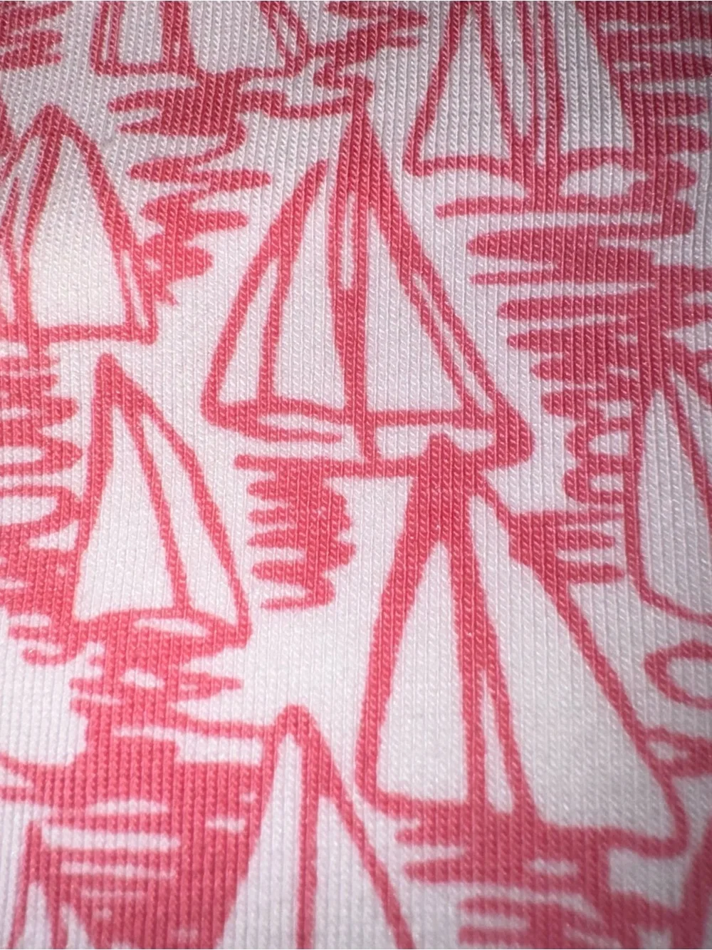 Lands' End Pink and White Knot-Front Midi Dress